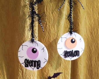 Eyeball Halloween Tag Boo Basket Tag Halloween Basket Tag Halloween Gifts for Kids Personalized Gift Halloween Name Tags Spooky Tags
