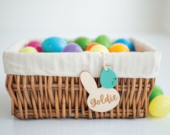 Easter Basket Tag Bunny Tag Easter Decor Personalized Easter Basket Tag Kids Easter Custom Name Tags Kids Easter Basket Decor Easter Tags