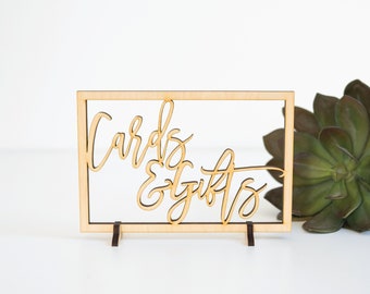 Cards and Gifts Wedding Sign Wedding Table Sign Wedding Card Box Sign Rustic Wedding Decor Wedding Gift Sign Rustic Table Sign Wedding Sign