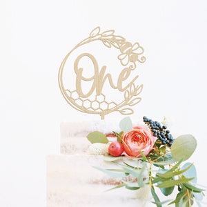 Bee Custom Cake Topper Bumble Bee Birthday Cake Topper First Birthday Bee Bee Cake Smash Happy Bee Day Birthday Bee Day Cake Topper