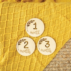Jalons bébé, Cartes jalon bébé, Marqueurs en bois Jalon bébé, Jalons mensuels, Blocs jalon bébé, Plaques jalon bébé