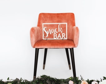 Snack Bar Sign Wedding Table Sign Bridal Shower Engagement Party Sign Wedding Snack Table Sign Rustic Wedding Sign Wood Table Sign