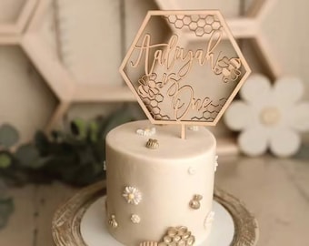 Bee Custom Cake Topper, Bumble Bee Birthday Cake Topper, First Birthday Bee Cake Topper, One Cake Topper, Bee Day Cake Topper, 1st Birthday