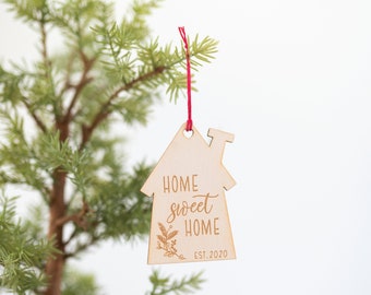 Neues Haus Weihnachten Ornament Housewarming Geschenk Personalisierte erste Haus Ornament Weihnachtsdekor Stocking Stuffer Weihnachten Ornamente Geschenkanhänger