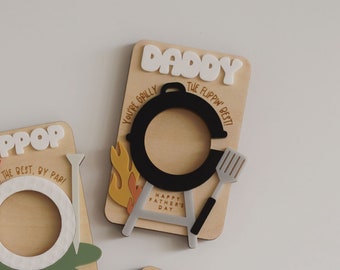 Dad Photo Magnet | Grandpa Photo Magnet, Photo Frame Magnet, Grandpa Magnet, Best Grandpa Magnet, Best Dad Magnet, BBQ Magnet, Father's Day