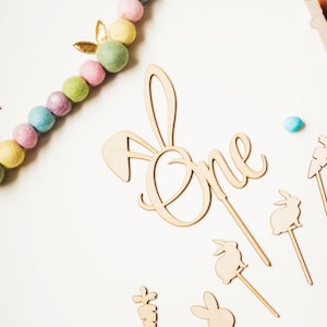 Bunny One Cake Topper Erster Geburtstag Kuchen Topper 1st Birthday Cake Smash Topper Hasenohren One Cake Topper Einige Hasen sind ein Bunny Topper