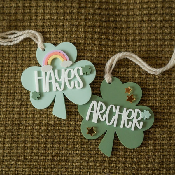 St Patty's Day Tags Clover Tag St Patrick's Day Tag Shamrock Tag St Patty's Day Basket Rainbow St Patty's Day Gift St Patrick's Day Basket