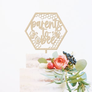 Parents To Bee Cake Topper Bee Baby Shower Cake Topper Gender Reveal Cake Topper Bee Themed Baby Shower What Will It Bee Cake Topper