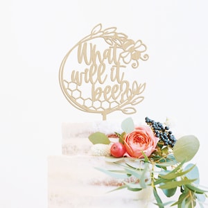 What Will It Bee Cake Topper Bee Gender Reveal Cake Topper Bee Baby Shower Cake Topper Gender Reveal Decorations Bee Day Cake Topper