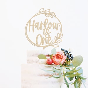 1st Birthday Cake Topper Custom First Birthday Cake Topper One Year Cake Topper Custom 1st Birthday Girl or Boy Cake Topper One Cake Topper