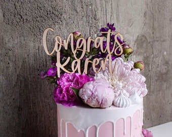 Graduation Cake Topper Congrats Grad 2025 Cake Topper Graduation Party Decorations Seniors Cake Topper Grad Cake Topper Congrats Name Topper