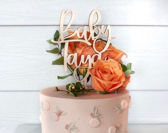 Baby Shower Cake Topper Rustic Baby Shower Gender Reveal Cake Topper Baby Shower Decor Rustic Themed Baby Shower Baby Shower Ideas