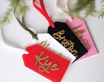 Stocking Tag, Christmas Stocking Tag Ornaments, Reusable Gift Tag, Personalized Christmas Ornament, Custom Stocking Tag, Ornaments, Tree Tag