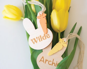 Easter Basket Tags Bunny Tags Name Tags Easter Basket Custom Name Tags Easter Decor Easter Tags Easter Gifts Custom Basket Tags Kids Easter