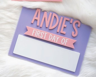 First Day of School Sign Back To School Sign First and Last Day School Sign Back To School Photo Prop Custom First Day Of School Board