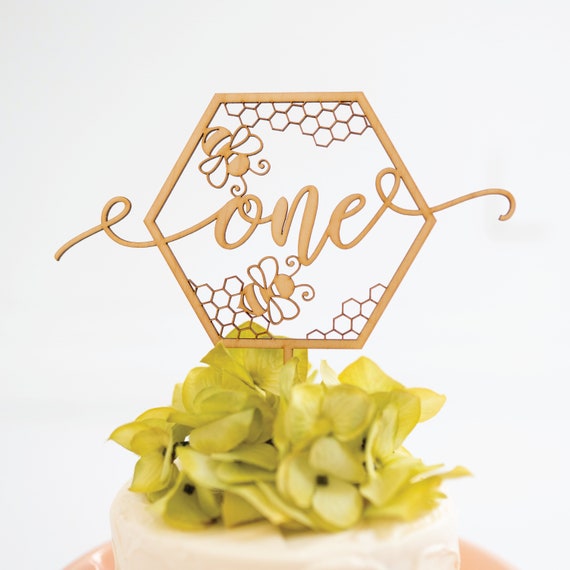 Honey Bee Themed Paper Plate Cup Candy Box Banner Cake Toppers