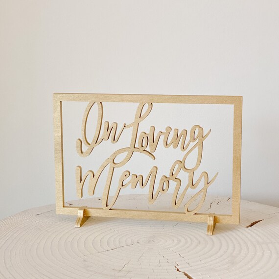 In Loving Memory Sign In Memory Of Signs Laser Cut Signs | Etsy