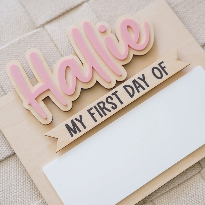 First Day of School Sign, Back To School Sign, First and Last Day School Sign, Back To School Photo Prop, Custom First Day Of School Board, image 3