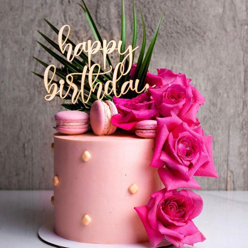Happy Birthday Cake Topper, Birthday Decorations, Custom Cake Topper, 60th Birthday, Cake Topper Birthday, 70th, 21st, 19th, 80th, 50th image 1