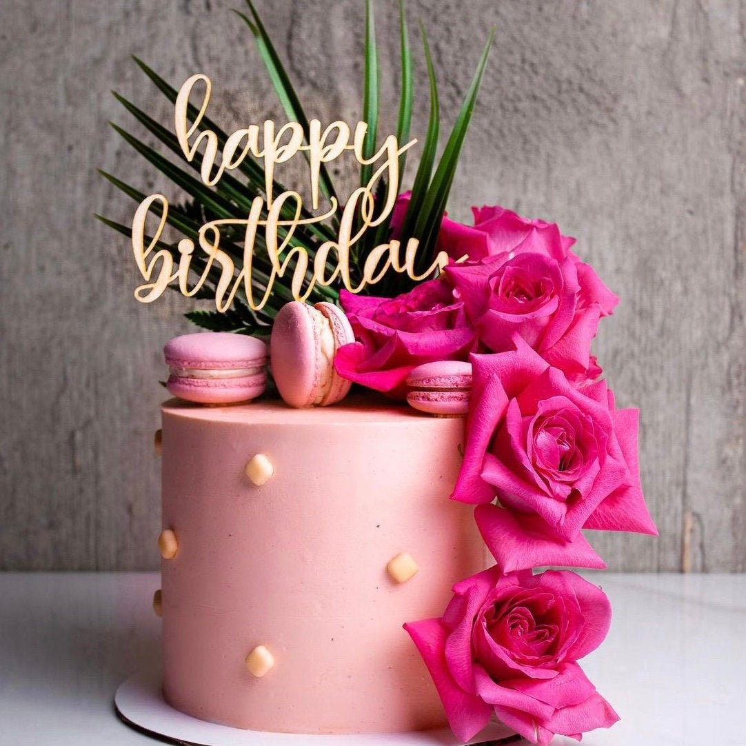 Buy Happy Birthday Cake Topper Birthday Decorations Custom Cake ...
