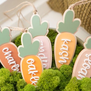 Easter Basket Tag Carrot Tag Basket Tag Personalized Easter Basket Name Tag Bunny Tag Easter Gifts Carrot Easter Tag Custom Carrot Tag