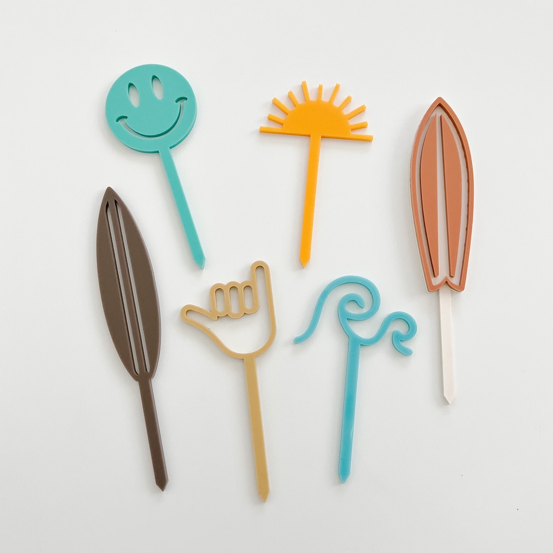 Surf's Up Cupcake Toppers