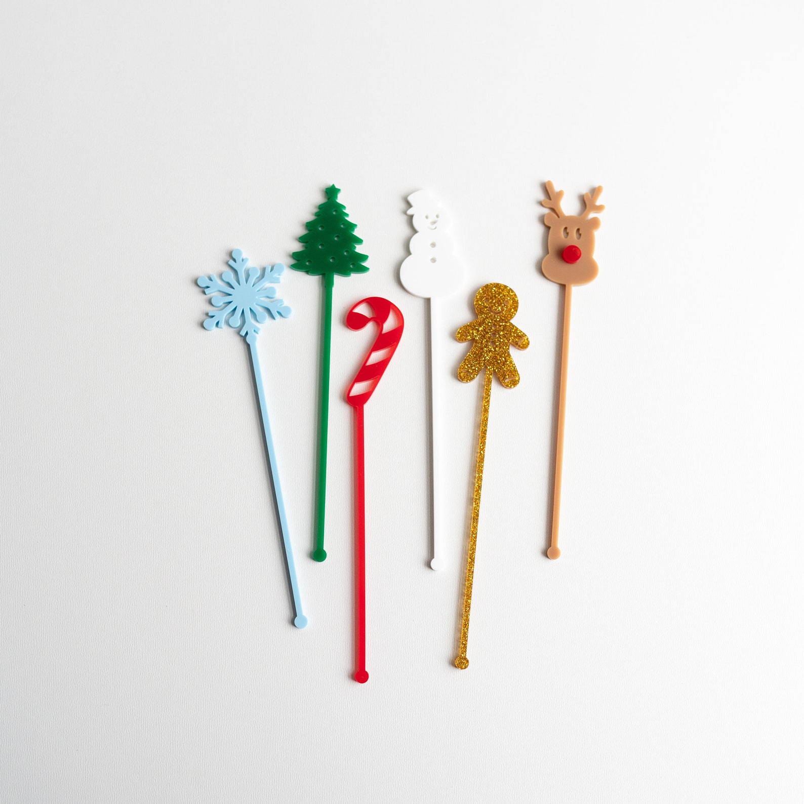 Christmas Drink Stirrers Holiday Stir Sticks Holiday Party Etsy