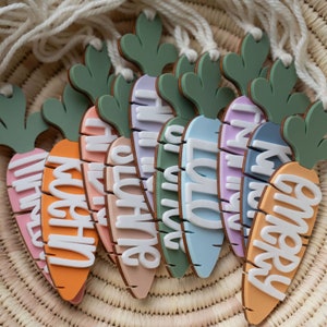 Easter Basket Tag Carrot Tag Basket Tag Personalized Easter Basket Tag Kids Easter Easter Tag Easter Decor Bunny Tag Easter Gifts Carrot Tag