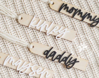 Etiquettes pour bas de Noël Étiquettes pour bas personnalisées Étiquettes pour bas minimalistes Étiquettes pour bas de Noël personnalisées Étiquettes pour cadeaux Étiquettes personnalisées Ornement