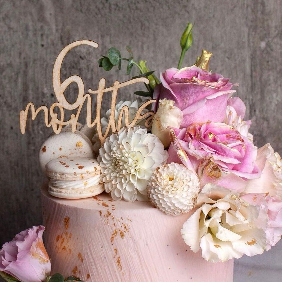 Baby's Half Birthday Cake Topper Half Birthday Cake Etsy