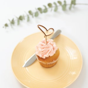 Heart Toppers Wedding Cupcake Toppers Asymmetrical Heart Cupcake Toppers Heart Cupcake Toppers Engagement Party Bridal Shower Set of 12