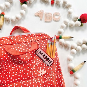 Lunchbox Tags Rucksack Tags Kinder Lunch Box Tag Kinder Schlüsselanhänger Personalisierte Schlüsselanhänger Acryl Rucksack Schlüsselanhänger Name Tag Windel Bag Tag