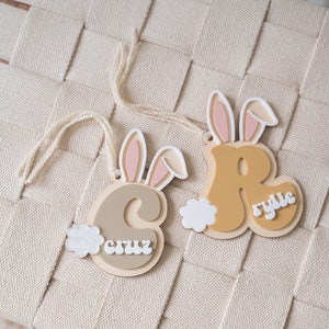Easter Basket Tag Bunny Tag Basket Tag Easter Tag Easter Basket Tags Easter Tags Easter Basket Kids Easter Basket Custom Name Tags Easter