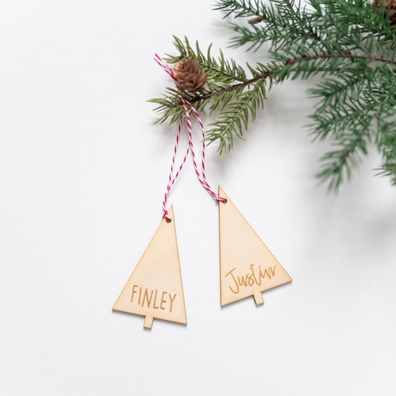 Elegant and Modern Stocking Tags, Personalized Gift Tags