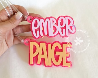 Lunchbox Tags Backpack Tags Kids Lunch Box Tag Kids Keychains Personalized Keychain Acrylic Backpack Keychain Name Tag Diaper Bag Tag