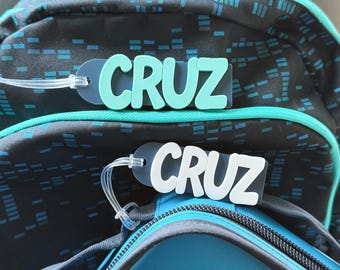 Etiqueta para mochila infantil, etiqueta para lonchera, etiqueta personalizada con nombre para mochila, llavero con nombre para mochila para niños, etiqueta para bolsa de pañales, etiqueta para lonchera, etiqueta para niños, etiqueta para bolsa