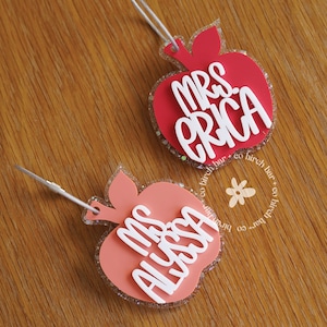 Apple-tag voor leraar cadeau voor leraar Waardering cadeau voor leraar Einde schooljaar cadeau voor leraar Apple-tags voor lerarentasje Apple-cadeaus voor leraren