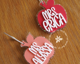 Etiqueta de manzana para maestros, obsequio para maestros, obsequio de agradecimiento para maestros, obsequio de fin de año escolar para maestros, etiquetas de manzana, etiqueta para bolso de maestro, obsequios de manzana para maestros