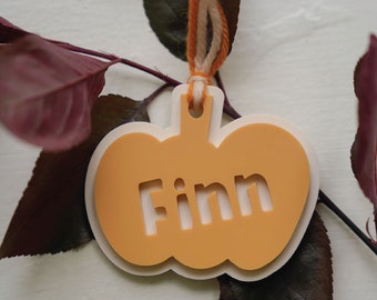 Boo Basket Tag Halloween Basket Tag Acrylic 3D Pumpkin Tag Personalized Boo Basket Tag Custom Halloween Tag Spooky Season Tag Kids Name Tag