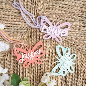 Butterfly Tag Easter Basket Tag Basket Tag Easter Tag Carrot Tag Basket Tags Easter Basket Tags Easter Gifts Butterfly Tags