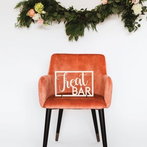 Treat Bar Sign Wedding Bar Sign Dessert Buffet Bar Sign Candy Bar Sign Engagement Bridal Shower Donut Bar Sign Treat Yo Self Wood Sign