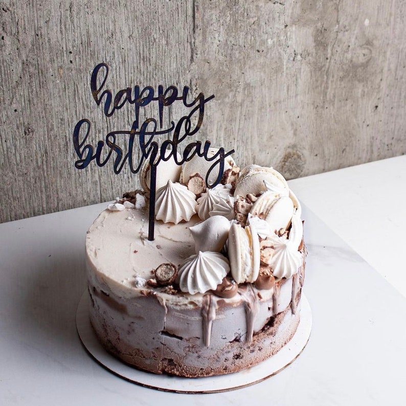 Happy Birthday Cake Topper, Birthday Decorations, Custom Cake Topper, 60th Birthday, Cake Topper Birthday, 70th, 21st, 19th, 80th, 50th image 2