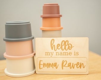 Hello My Name Is Tag, Newborn Announcement, Hello Name Sign, Newborn Photography, Birth Announcement, Newborn Name Tag, Baby Name Tag
