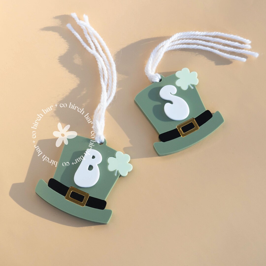 St. Patrick's Day Basket Tag Personalized St Patricks Day Letter Tag ...