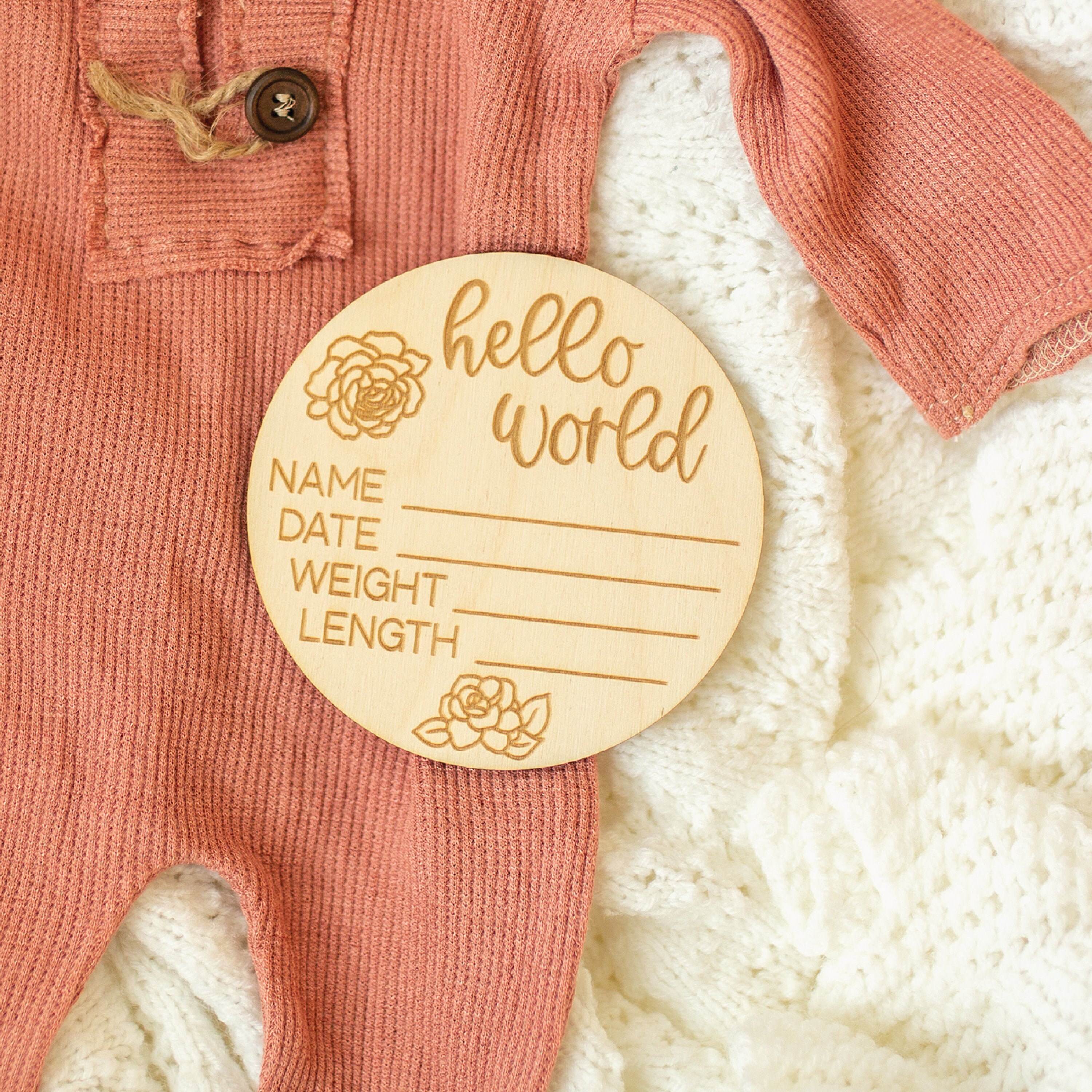 Signe de Nom Gravé, Annonce Naissance, Signe Statistiques Naissance Nouveau-Né, Bébé, Cadeau Jalons 