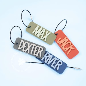 Acrylic Bag Tag Keychain 3D Backpack Tags Kids Tags Keychain Acrylic Name Tag Lunch Box Tag Luggage Tag Diaper Bag Tag Kids Backpack Tag