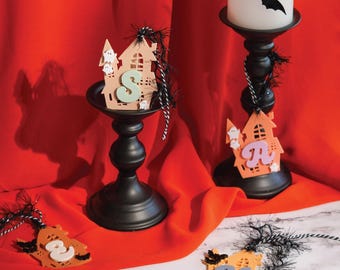 Etichetta di Halloween per la casa stregata Etichetta per cestino Boo Etichetta per cestino di Halloween Cestino di Halloween per bambini Regali di Halloween per bambini Etichetta per secchio di Halloween Fantasma