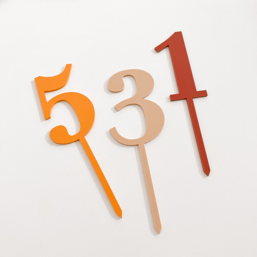 Acrylic Number Cake Topper Birthday Cake Topper One Cake Topper Classic ...