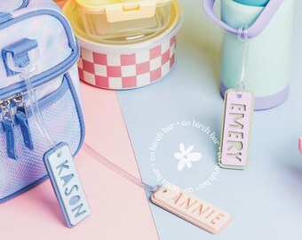 Lunchbox Tags Backpack Tags Kids Lunch Box Tag Kids Keychains Personalized Keychain Acrylic Backpack Keychain Name Tag Diaper Bag Tag