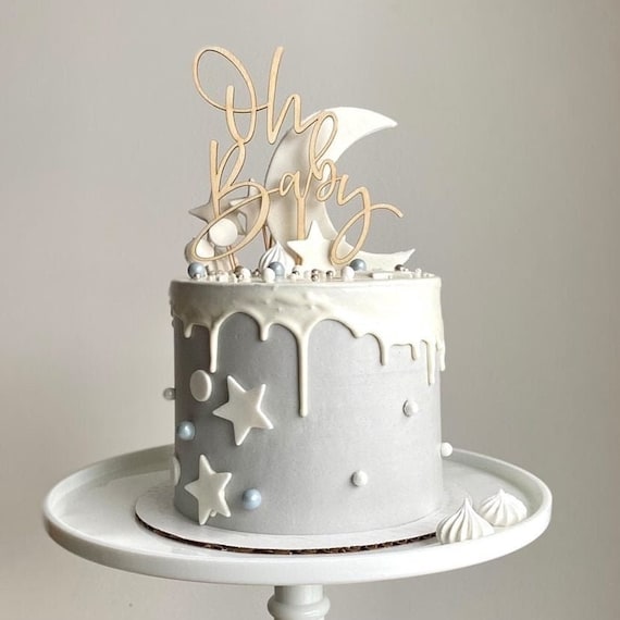 Oh boy hotsell cake topper silver